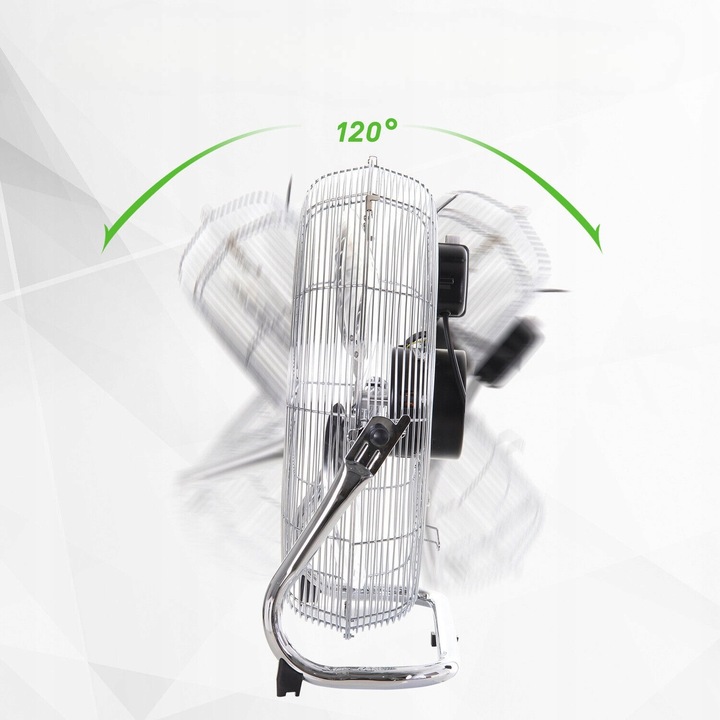 WIATRAK WENTYLATOR STOJĄCY PODŁOGOWY CICHY 18″ PRZEMYSŁOWY 120W B. MOCNY