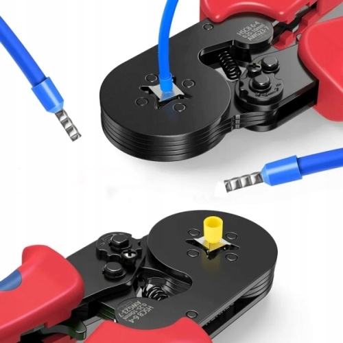 ZACISKARKA PRASKA KONEKTORÓW TULEJEK KOŃCÓWEK KABLI PRZEWODÓW ZESTAW x1200