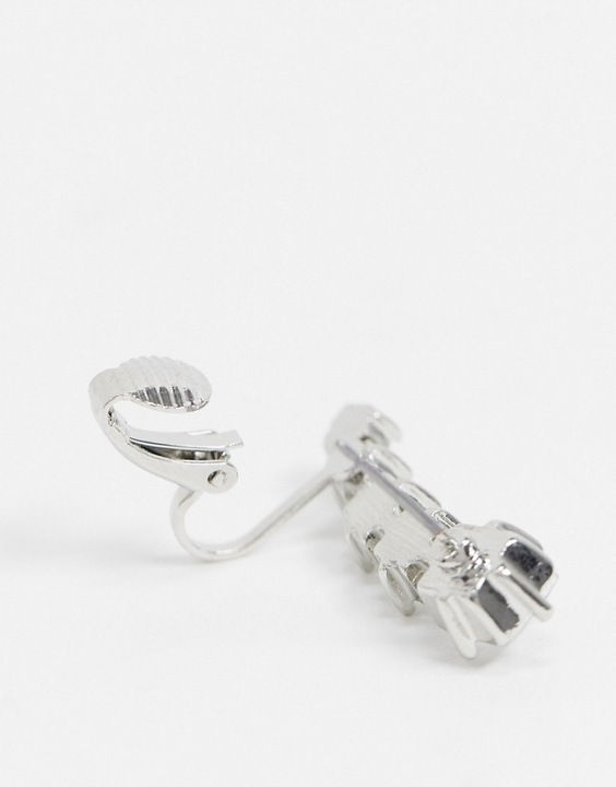 DESIGN Nausznica srebrna z kryształkami