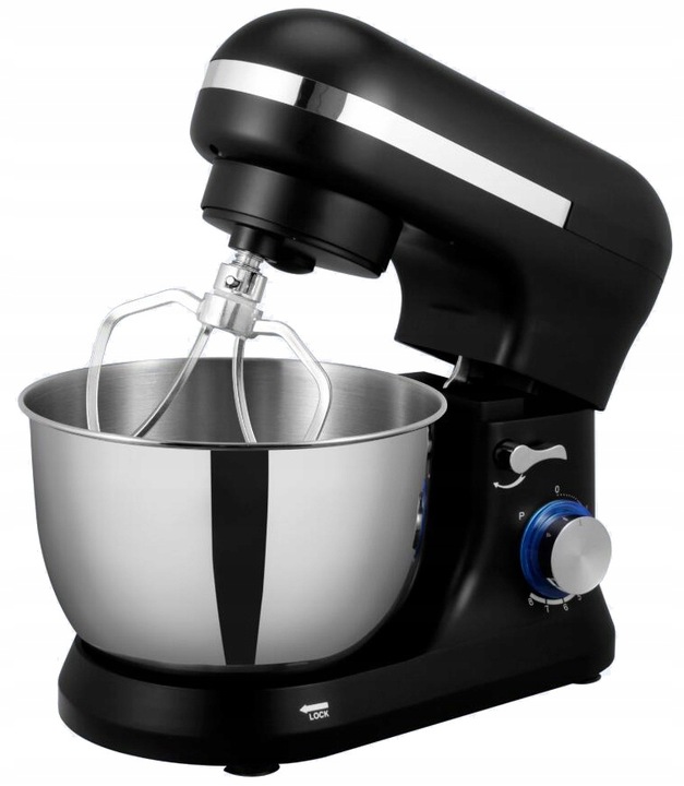 Robot Planetarny Kuchenny RUHHY 4,5L Wielofunkcyjny Mikser do Ciasta CZARNY