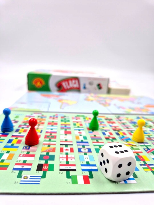 GRA PLANSZOWA JAKIE TO FLAGI gra planszowa dla dzieci +7 lat