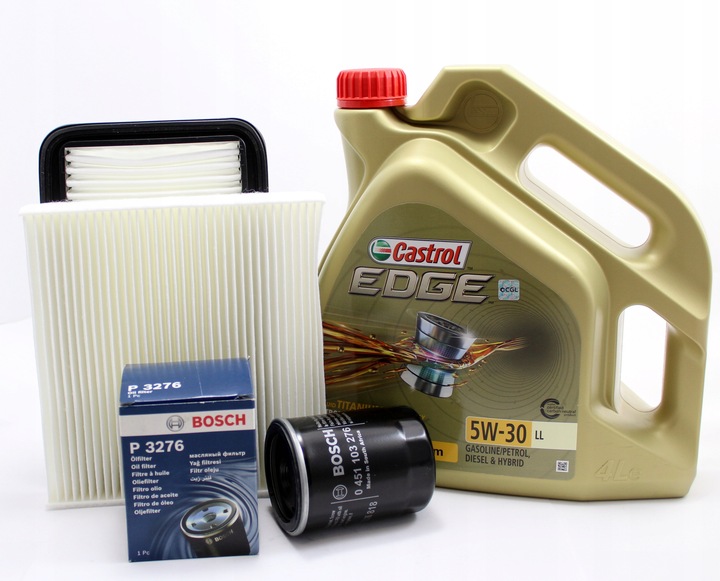FILTRY BOSCH + OLEJ CASTROL 5W30 4L SWIFT III 1.3