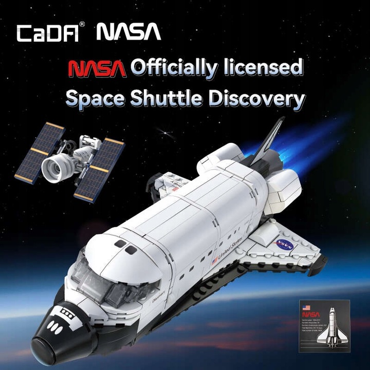 KLOCKI CADA NASA ODKRYWACZ KOSMICZNY SPACE SHUTTLE DISCOVERY 475EL.