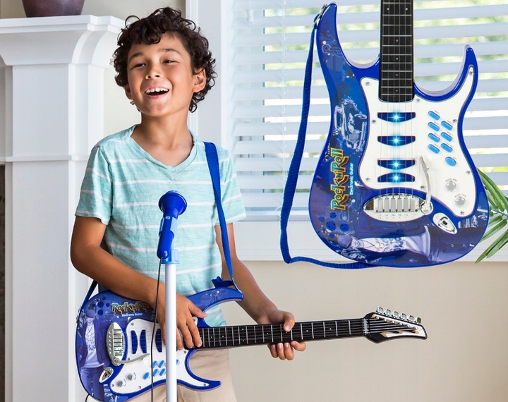 Gitara elektryczna duża dla dzieci Mikrofon Statyw Wzmacniacz Instrument