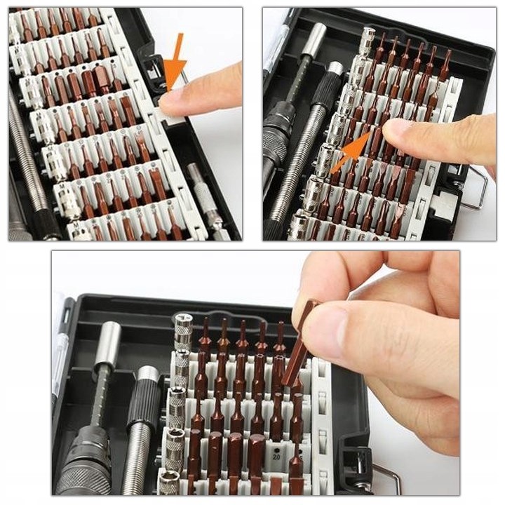 ZESTAW PRECYZYJNYCH ŚRUBOKRĘTÓW 60W1 BITY WKRĘTAK TORX MAGNETYCZNE MAGNES