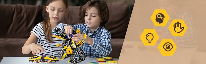 KLOCKI ROBOT ZDALNIE STEROWANY RC DINOZAUR 5w1 520szt DO PROGRAMOWANIA APP