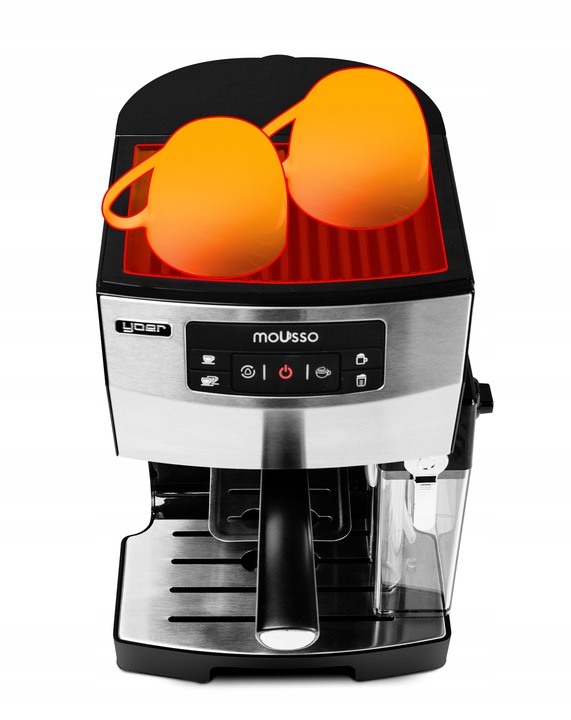 Ekspres do kawy Ciśnieniowy Automatyczny Yoer INOX 20bar + Spieniacz Mleka