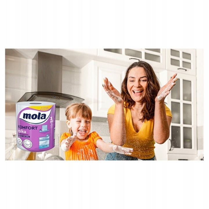 Papier toaletowy MOLA WHITE BAWEŁNIANA i ręcznik papierowy MOLA KOMFORT