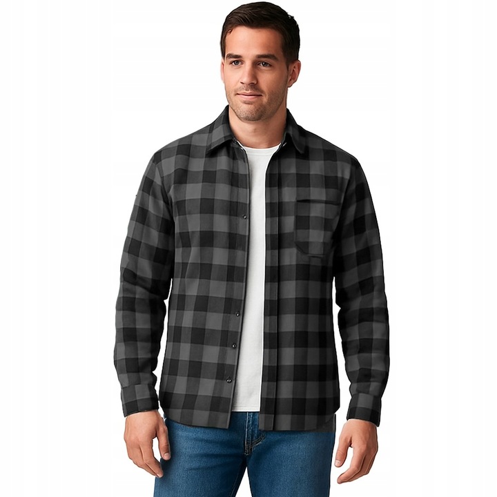 KOSZULA FLANELOWA w kratę robocza KRAJOWA POLSKA 100% BAWEŁNA