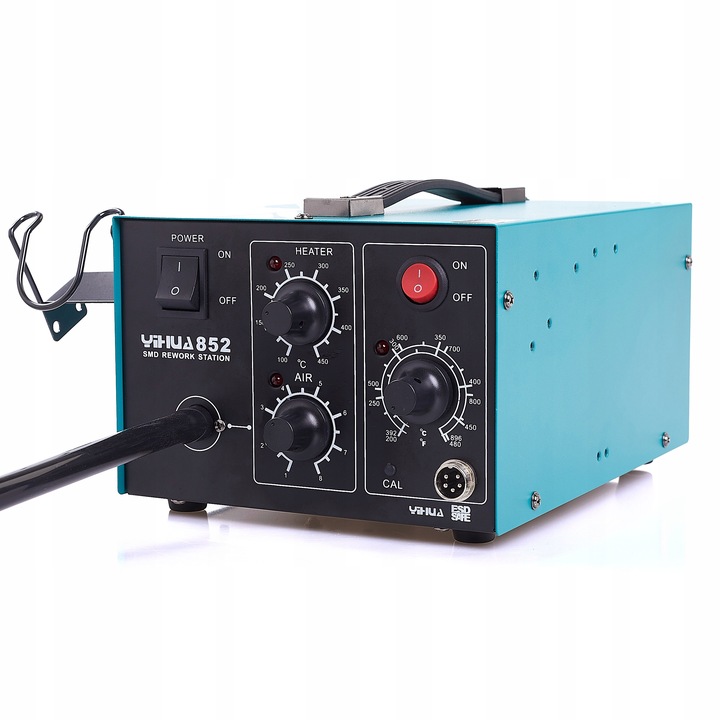 STACJA LUTOWNICZA LUTOWNICA 2W1 HOT-AIR 852 Z KOMPRESOREM TECHREBAL 660W