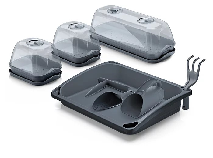 MINI SZKLARNIA ROZSADNIK DO WYSIEWU SADZONEK ZESTAW STARTOWY NARZĘDZIA