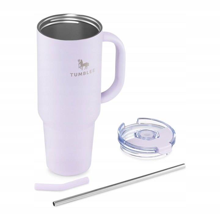 KUBEK TERMICZNY ZE SŁOMKĄ TERMOS Z UCHWYTEM NA HERBATĘ KAWĘ SZCZELNY 1200ML