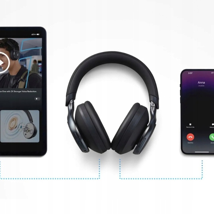 Słuchawki bezprzewodowe Soundcore Space One Czarne ANC LDAC Hi-Res