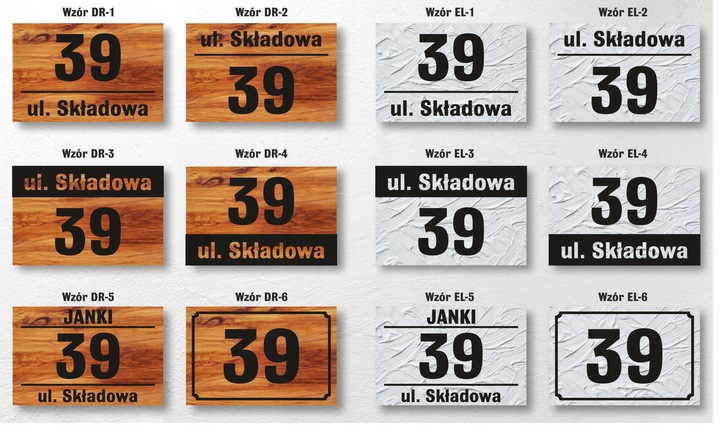 Tabliczka Tablica ADRESOWA ALUMINIOWA Numer domu DIBOND DUŻA