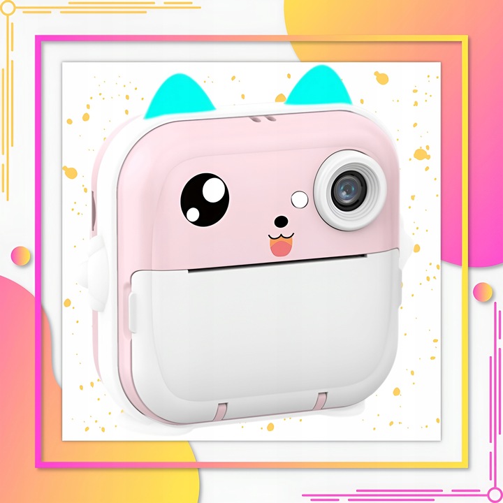 APARAT NATYCHMIASTOWY DLA DZIECI DRUKUŚ DRUKARKA Z KARTA 32GB + 3 ROLKI