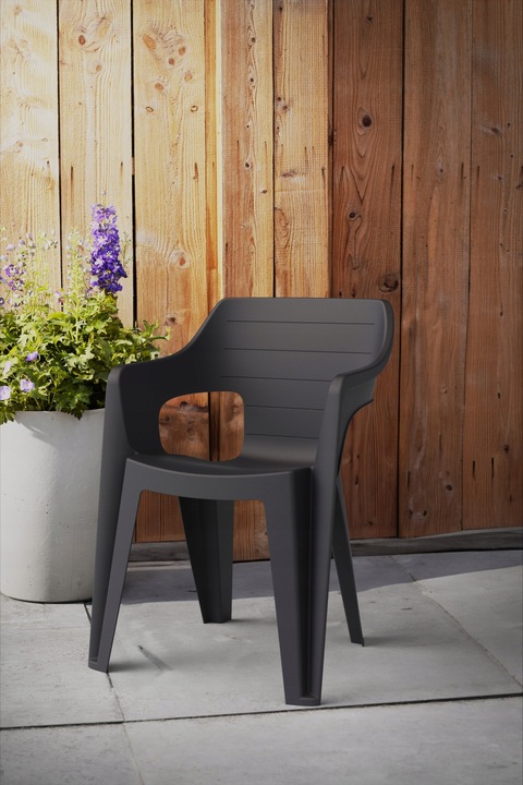 Allibert Krzesło ogrodowe Bilbao lowback chair graphite