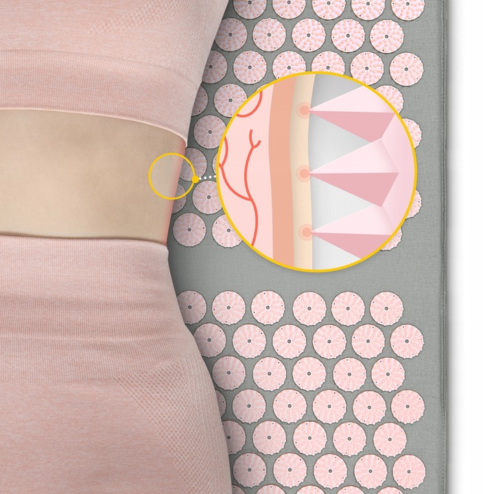 MATA DO AKUPRESURY 4FIZJO Z KOLCAMI + PODUSZKA