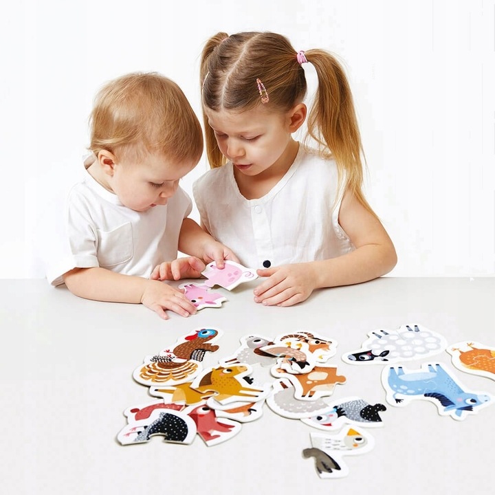 Puzzle do pary Zwierzątka na wsi Czuczu 18m+