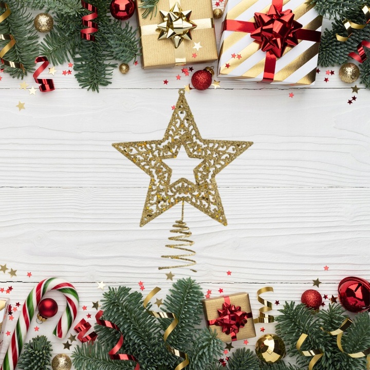 Czubek na choinkę XL 18,5x14,5 cm BOŻE NARODZENIE KSN142