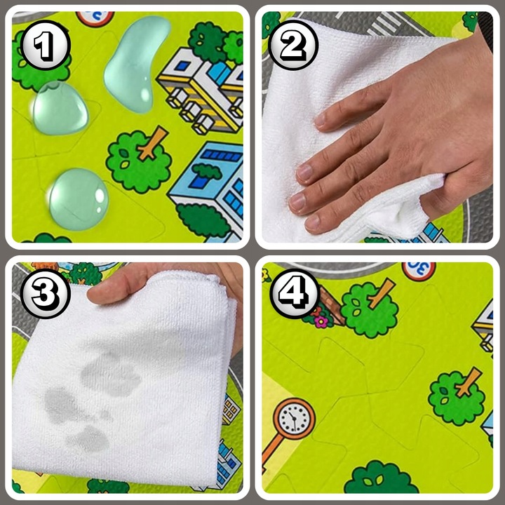 MATA EDUKACYJNA GRUBA 1cm 9szt PUZZLE PIANKOWE DLA DZIECI DROGA MIASTO