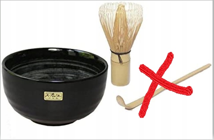 ZESTAW do parzenia matcha ŁYŻECZKA CZARKA MIOTEŁKA