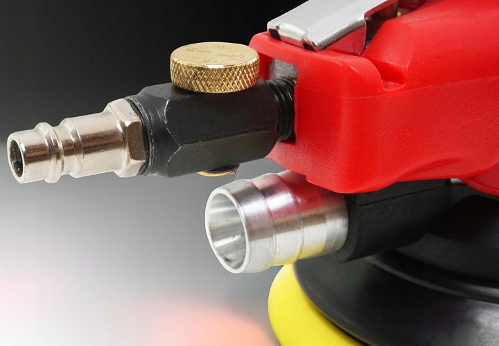 SZLIFIERKA OSCYLACYJNA PNEUMATYCZNA MIMOŚRODOWA DREWNA METALU 125mm 2,5mm