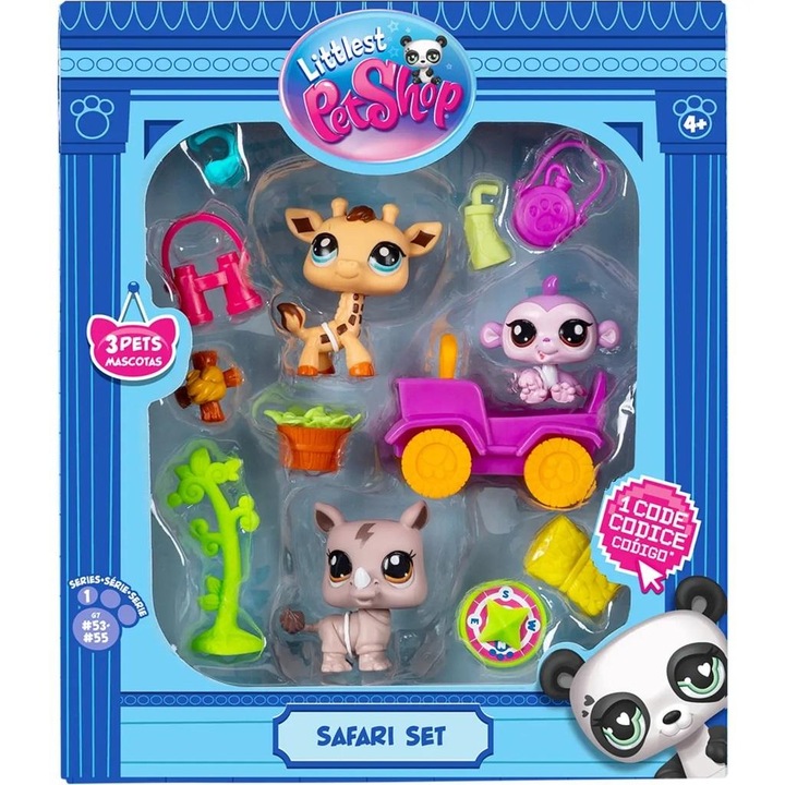 Zestaw figurek Basic Fun Littlest Pet Shop Safari Set 3 szt.