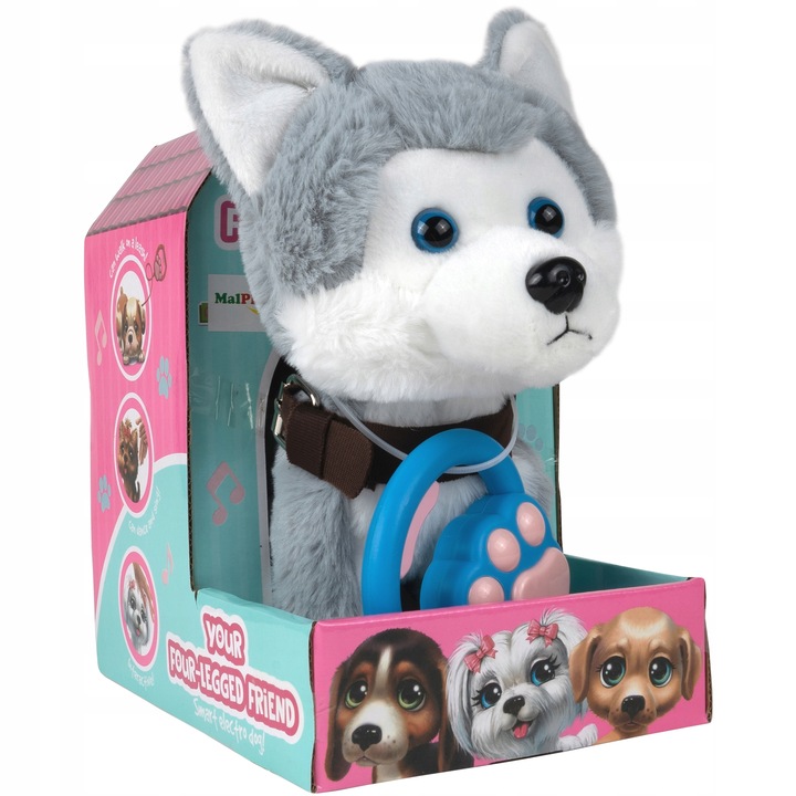 PIESEK PIES HUSKY INTERAKTYWNY ZDALNIE STEROWANY GŁOSEM I DOTYKIEM PILOT