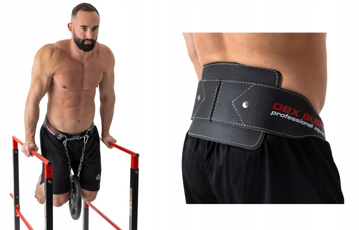 PAS OBCIĄŻENIOWY DIP BELT ZE SKÓRY DO DIPÓW I PODCIĄGANIA DBX BUSHIDO WB-1