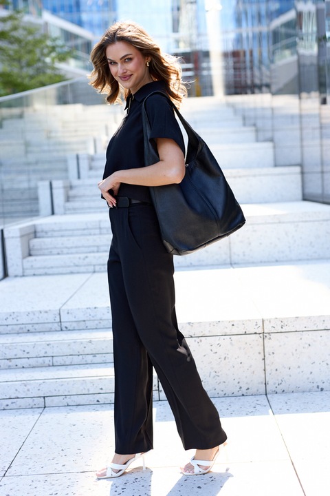 Torebka skórzana damska duża A4 shopperka klasyczna na ramię włoska skóra