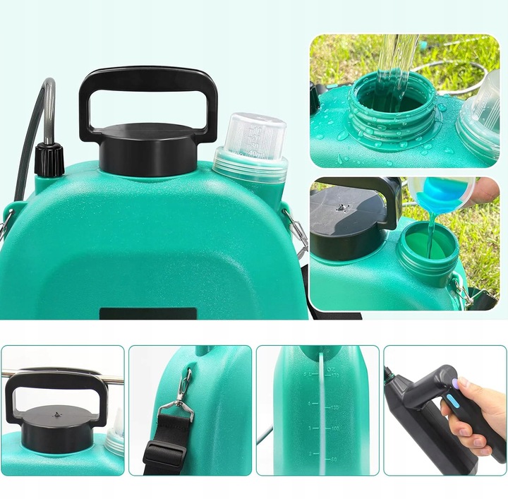 OPRYSKIWACZ CIŚNIENIOWY AKUMULATOROWY ELEKTRYCZNY RĘCZNY OGRODOWY 5L 3DYSZE