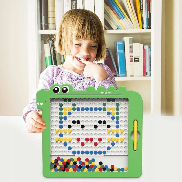 TABLICA MAGNETYCZNA MagPad MONTESSORI DINOZAUR DINOBOARD MAGNETYCZNE WOOPIE
