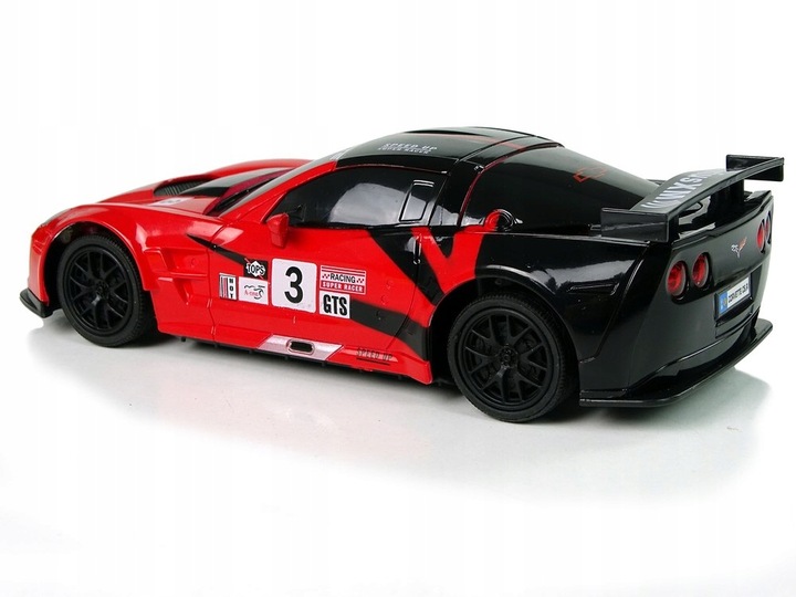 AUTO SPORTOWE R/C STEROWANE PILOTEM 2.4 GHz 1:24 CORVETTE C6.R CZERWONE