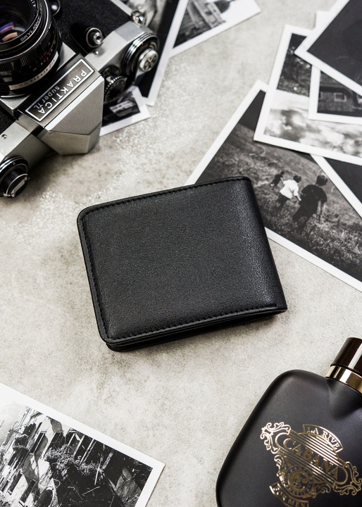 Portfel męski ze skóry eko Peterson z ochroną RFID STOP na gotówkę karty