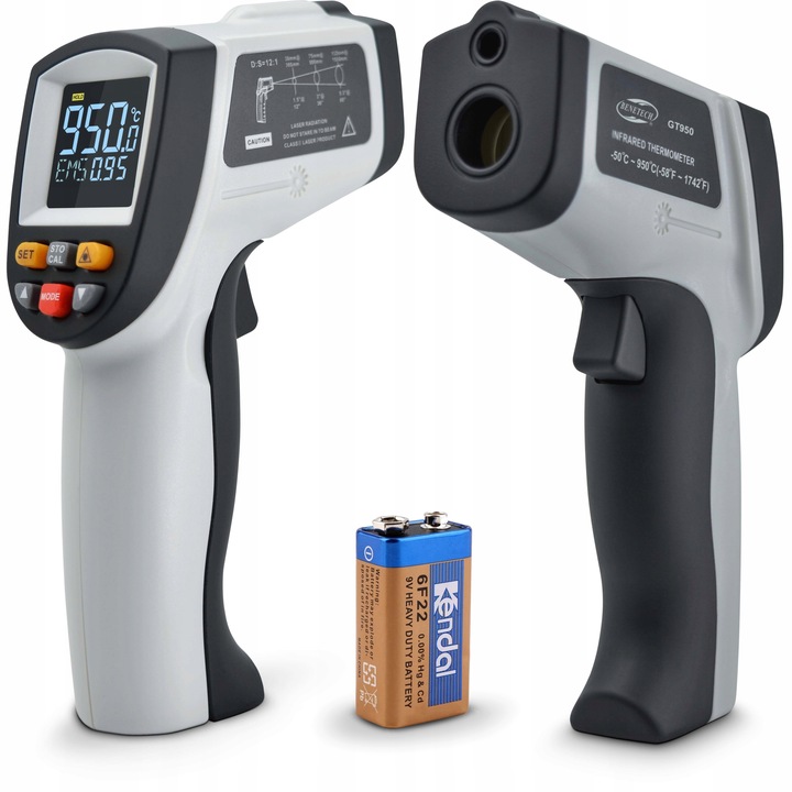 PIROMETR TERMOMETR LASEROWY BEZDOTYKOWY NA PODCZERWIEŃ EMISYJNOŚĆ -50 +950°