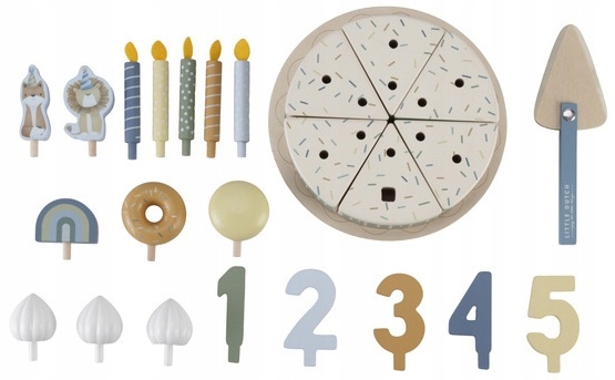 LITTLE DUTCH DREWNIANY TORCIK TORT URODZINOWY