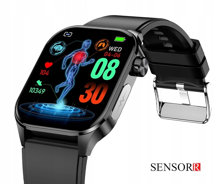 ZEGAREK MĘSKI SMARTWATCH EKG POMIAR CUKRU CIŚNIENIE TEMPERATURA ROZMOWY PL