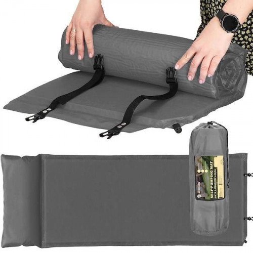 MATA SAMOPOMPUJĄCA KARIMATA TURYSTYCZNA Z PODUSZKĄ 186 cm DMUCHANA GRUBA