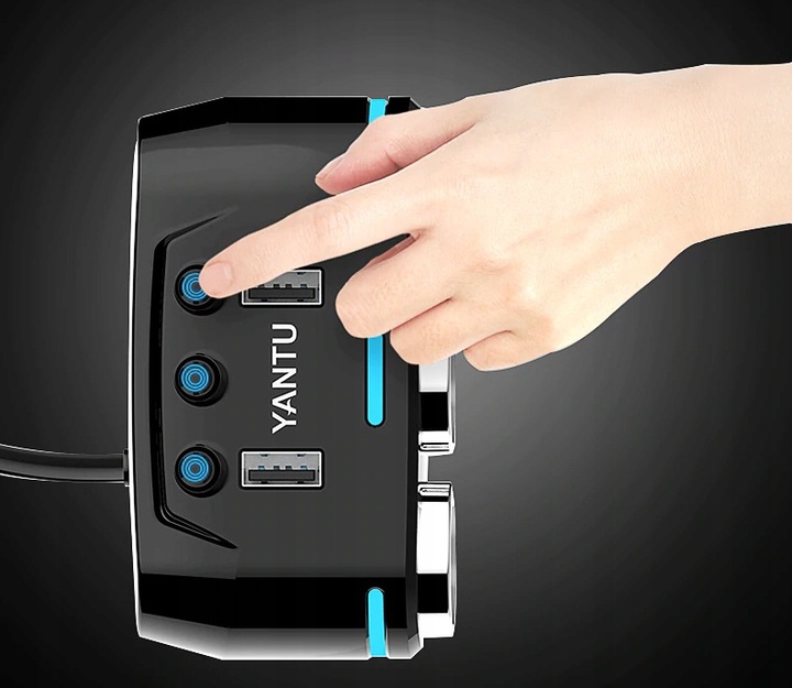 ROZDZIELACZ GNIAZDA ZAPALNICZKI WOLTOMIERZ 2x USB