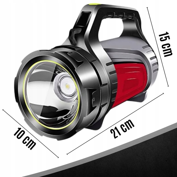 MOCNA LATARKA AKUMULATOROWA SZPERACZ LED POWERBANK ŁADOWANIE TURYSTYCZNA