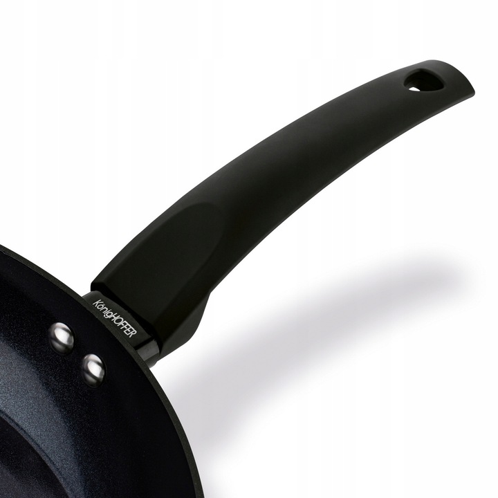 PATELNIA Indukcja CERAMICZNA DUŻA Gaz SOLIDNA Konighoffer Triste Black 28cm