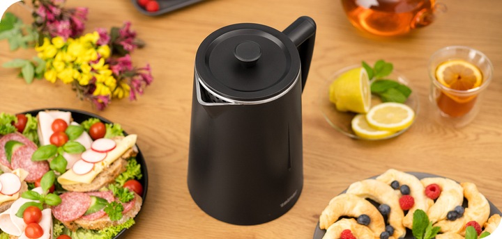 Czajnik bezprzewodowy elektryczny Zelmer ZCK8020B Czarny 1,7L Double Wall