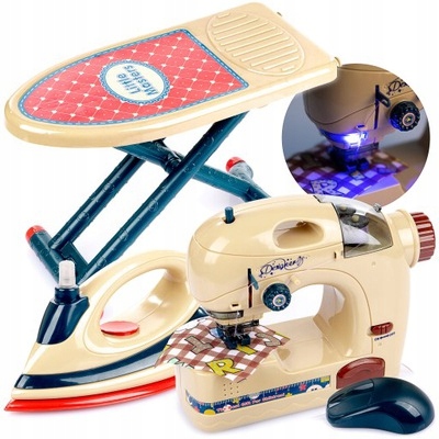 Zestaw AGD deska prasowanie żelazko maszyna szycie