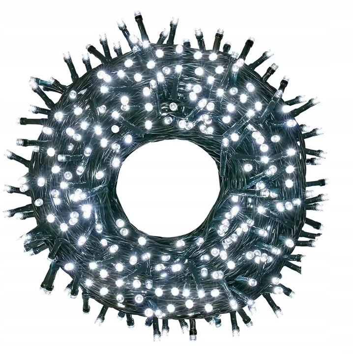 LAMPKI CHOINKOWE 300 LED ZEW/WEW Światełka Świąteczne ZIMNE choinka