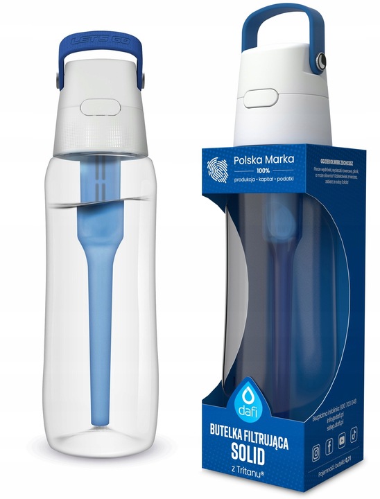 BUTELKA FILTRUJĄCA DAFI SOLID 0,7 L NIEBIESKA SZAFIROWA TRITAN