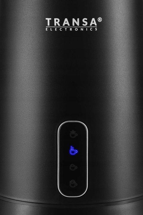 Spieniacz do mleka Podgrzewacz CZARNY 4 TRYBY 2 MIESZADŁA TRANSA 500W