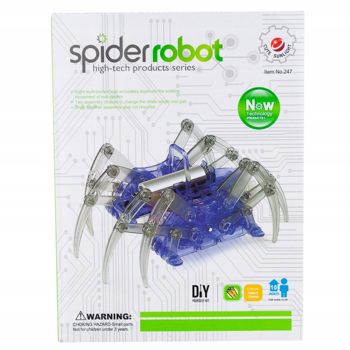 TG60705 ROBOT SOLARNY PAJĄK MODEL DO SKŁADANIA EDUKACYJNY POJAZDY SOLARNE R