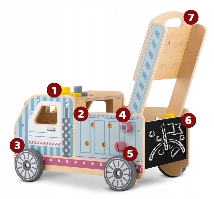 Drewniany chodzik pchacz RK-874 Ricokids