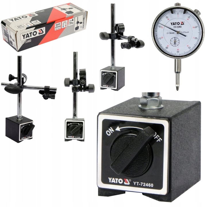STATYW MAGNETYCZNY CZUJNIKA ZEGAROWEGO + CZUJNIK ZEGAROWY 0-10MM bicia Yato