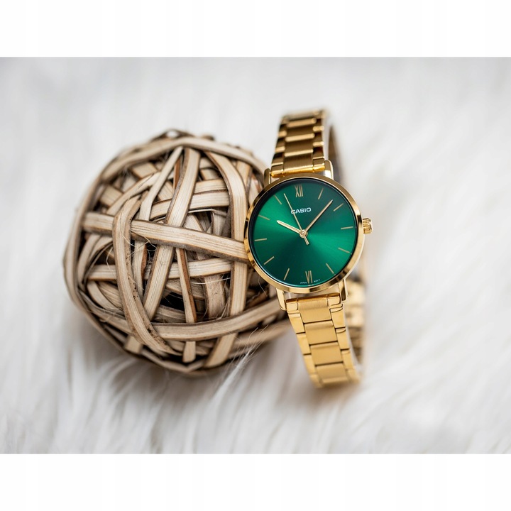 ZEGAREK DAMSKI CASIO LTP-VT02 złoty bransoletka + BOX +GRAWER